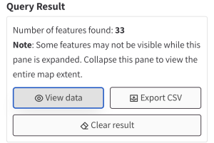Query data box with view data button highlighted